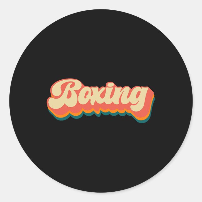 Adesivo Redondo Roupas de Boxe - Boxe 3  (Frente)
