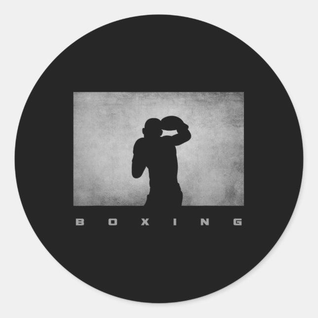 Adesivo Redondo Roupas de Boxe - Boxe 4  (Frente)