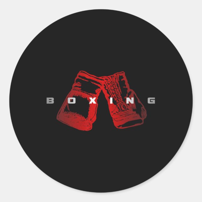 Adesivo Redondo Roupas de Boxe - Boxe 7  (Frente)