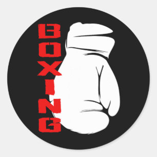 Adesivo Redondo Roupas de Boxe - Treinamento de Boxe