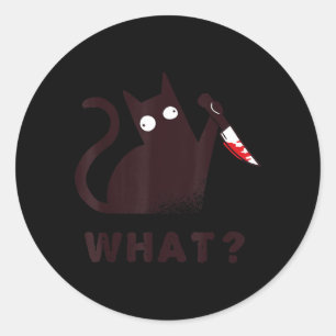 Adesivo Redondo Roupas de Fantasia de Halloween Engraçadas Faca As