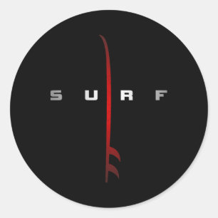 Adesivo Redondo Roupas de Surf - Surfer Surf
