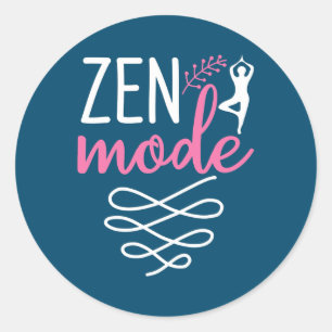 Adesivo Redondo Roupas de Yoga Fofas Yoga Zen Meditação Para Mulhe