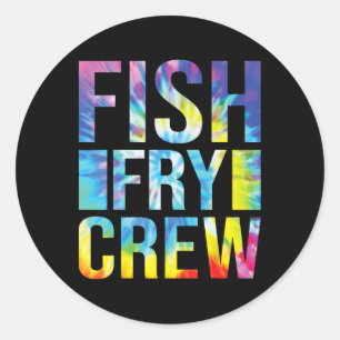 Adesivo Redondo Roupas Fish Fry Equipe Fish Fry