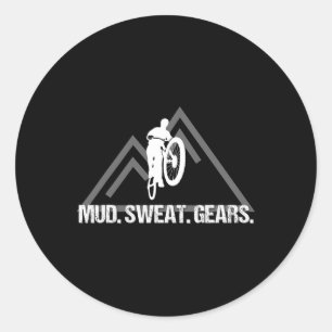 Adesivo Redondo Roupas Legais de Ciclismo de Montanha Bicicleta de