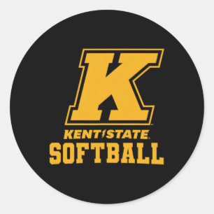 Adesivo Redondo Roupas Macias Kent State University Fã de Esportes