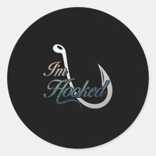 Adesivo Redondo Roupas masculinas estou viciado em pesca para dese