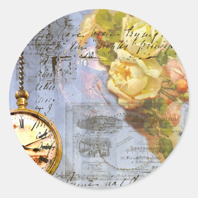Adesivo Redondo Roupas Steampunk & Yellow (Frente)