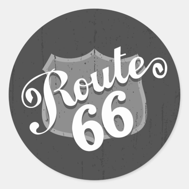 Adesivo Redondo Route 66 Weatherboard (Frente)