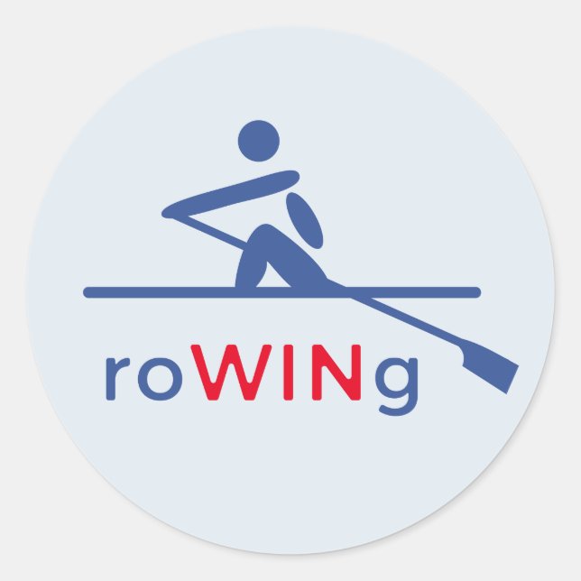 Adesivo Redondo RoWINg azul motivacional (Frente)