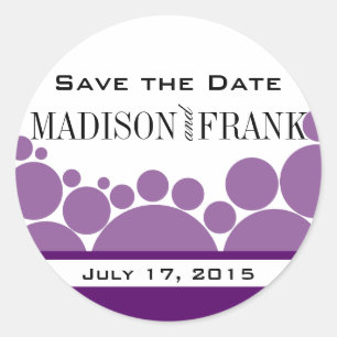 Adesivo Redondo Roxo da parada   das bolinhas