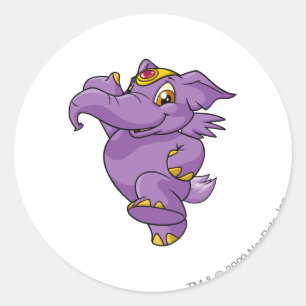 Adesivo Redondo Roxo de Elephante