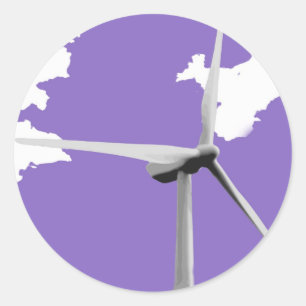 Adesivo Redondo Roxo de GKWF