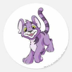 Adesivo Redondo Roxo de Kougra