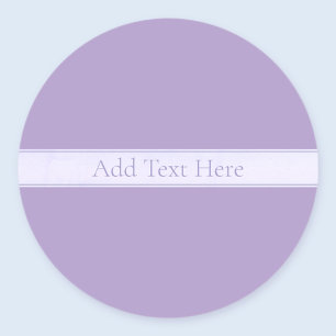 Adesivo Redondo Roxo de Lavanda Leve Elegante Personalizável