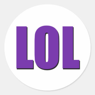 Adesivo Redondo Roxo de LOL