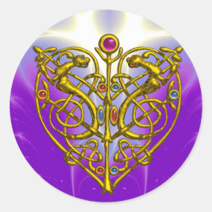 Adesivo Redondo Roxo fúcsia   do rosa HYPER dos NAMORADOS