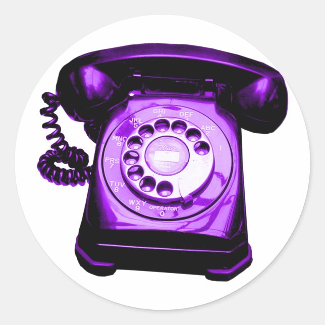 Adesivo Redondo Roxo Hotline (Frente)