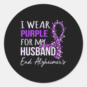 Adesivo Redondo Roxo para o marido Alzheimerheimer