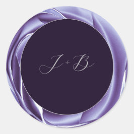 Adesivo Redondo Roxo Rosa Metálico