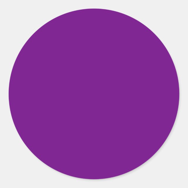 Adesivo Redondo Roxo Sólido Cor Branca (Frente)