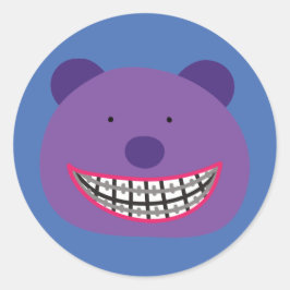 Adesivo Redondo Roxo Vestindo Braços Ortodontista