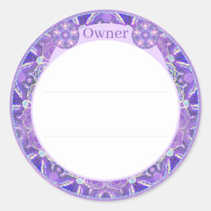 Adesivo Redondo Roxo W1