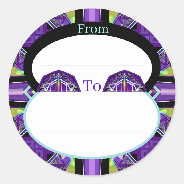 Adesivo Redondo Roxo W3 (Frente)