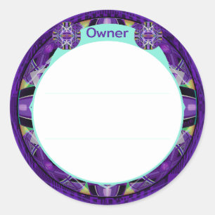 Adesivo Redondo Roxo W3