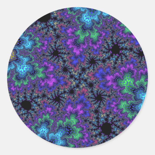 Adesivo Redondo Roxo Watercolor Speckle (Frente)