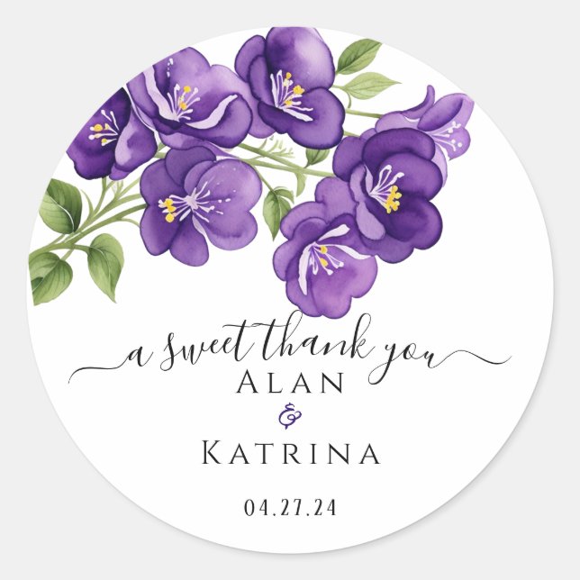 Adesivo Redondo Roxos Violeta Profundos (Frente)