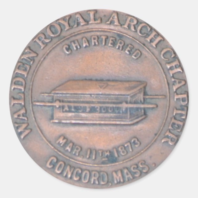 Adesivo Redondo Royal Arch Masonic Penny Sticker (Frente)