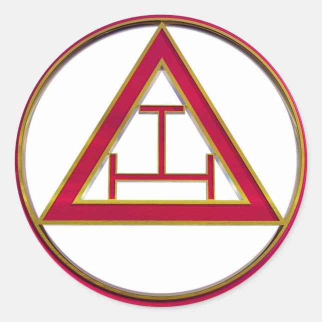 Adesivo Redondo Royal Arch Triple Tau (Frente)