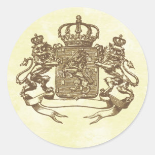 Adesivo Redondo Royal Crest