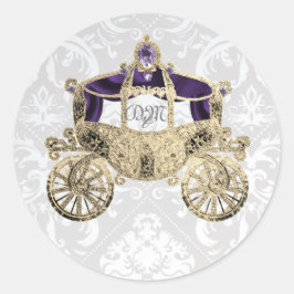 Adesivo Redondo Royal Fairytale Coach Stickers