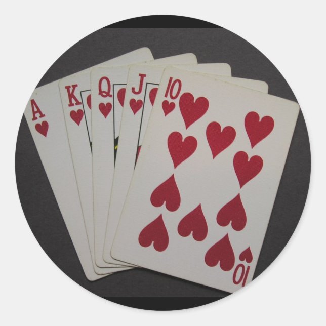 Adesivo Redondo Royal Flush (Frente)