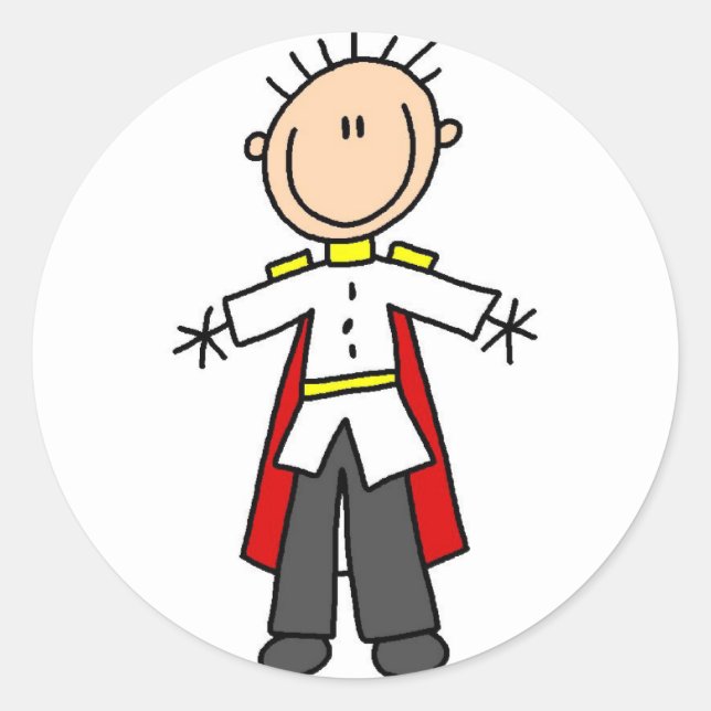 Adesivo Redondo Royal Prince Sticker (Frente)