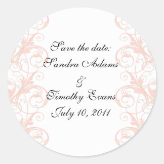 Adesivo Redondo Royal Romance Peachy Rosa & White Seals/Stickers