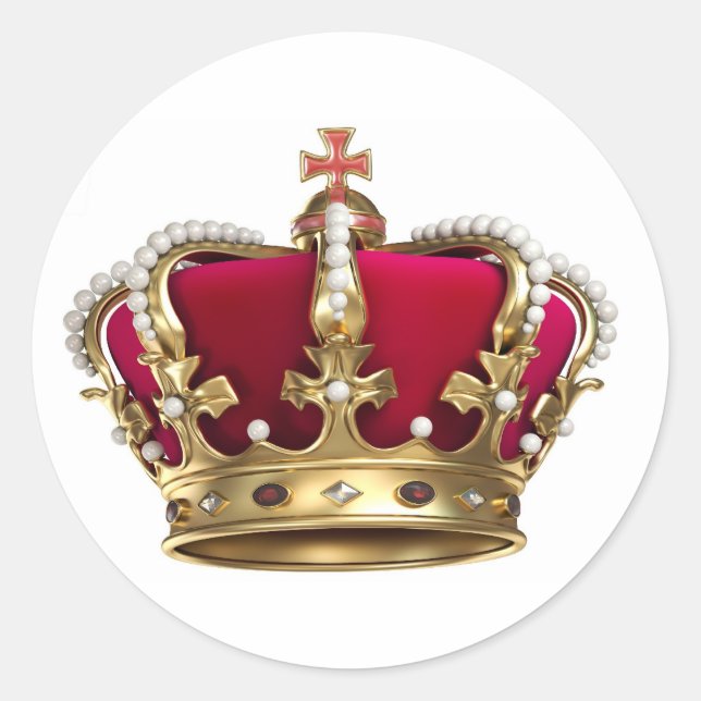 Adesivo Redondo Royalty Crown (Frente)