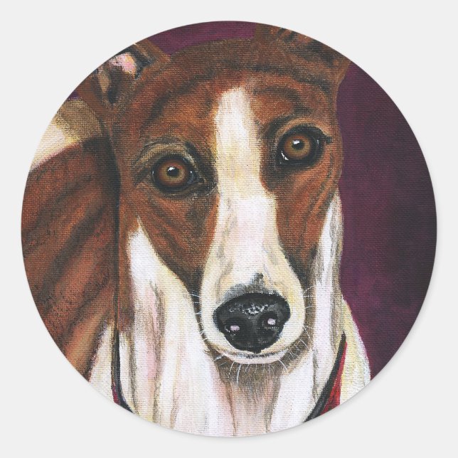 Adesivo Redondo Royalty - Greyhound Art (Frente)