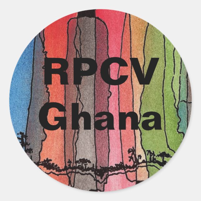 Adesivo Redondo RPCV Ghana Round Sticker (Frente)