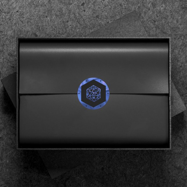 Adesivo Redondo RPG Dice | Nebula Fantasy Tabletop Gamer Personali (Criador carregado)