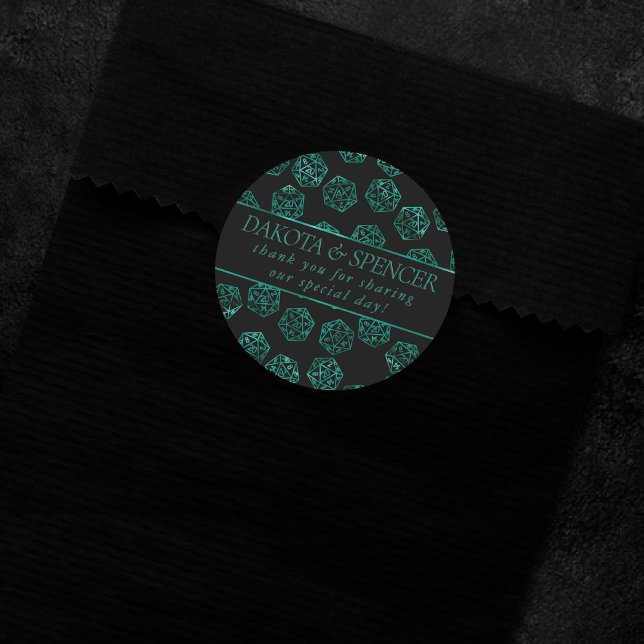 Adesivo Redondo RPG Dice | Personalização do Tabletop Gamer do Eme (Criador carregado)