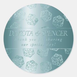 Adesivo Redondo RPG Luxe   Aqua Fantasy Tabletop Gamer Personaliza