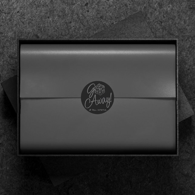 Adesivo Redondo RPG Sair | Tabletop Retro Gamer de Fantasia Clássi (Criador carregado)