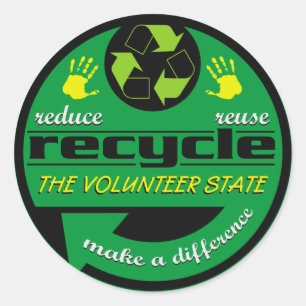 Adesivo Redondo RRR o estado voluntário