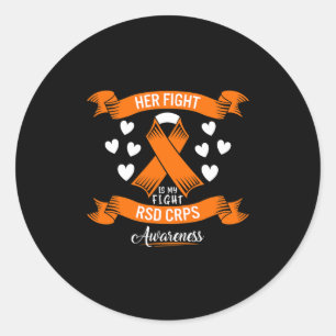 Adesivo Redondo Rsd Crps Conhece Seu Complexo De Fita Laranja