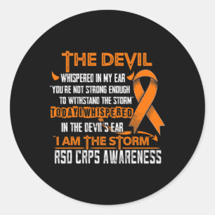 Adesivo Redondo Rsd Crps Consciência Eu Sou O Diabo Da Tempestade