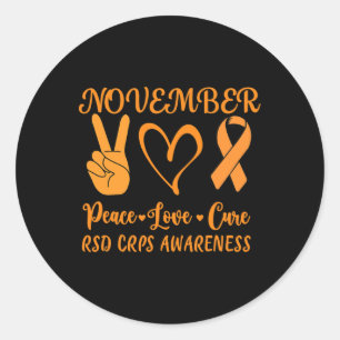 Adesivo Redondo Rsd Crps Consciência Mês de Novembro Paz Cura do A