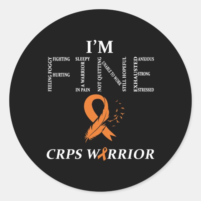 Adesivo Redondo Rsd Crps Warrior (Frente)